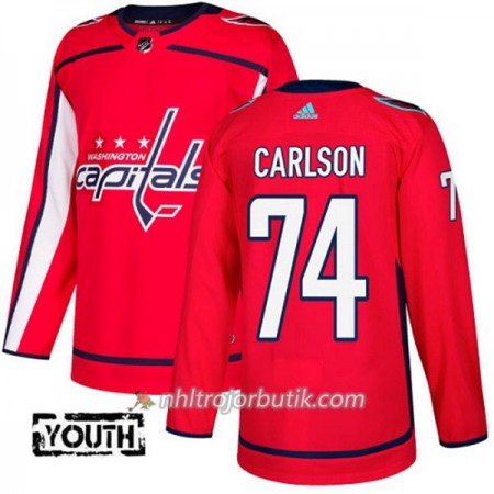 Barn Ishockey Washington Capitals Tröja John Carlson 74 Adidas 2017-2018 Röd Authentic